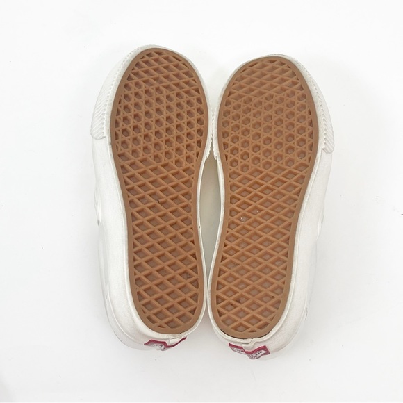 VANS x Karin Rozunko White Patent Leather Platform Slip On Sneakers Size 7.5 - Picture 3 of 10